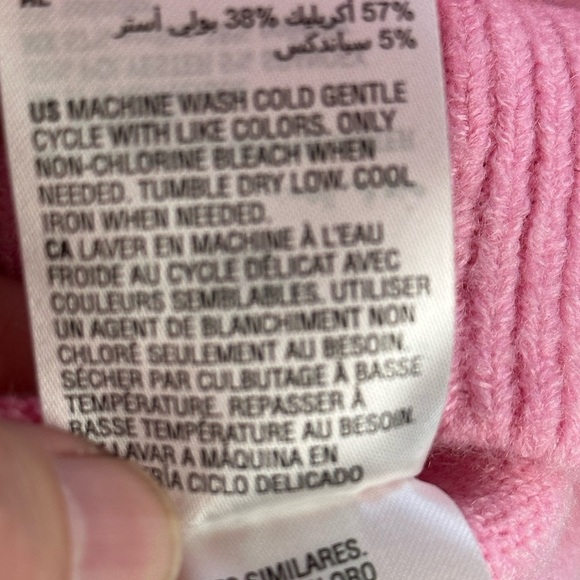 INC Long Sleeve Crew Neck Ruffle Shoulder Sweater - Peony Dream Pink -size Large - Picture 8 of 10